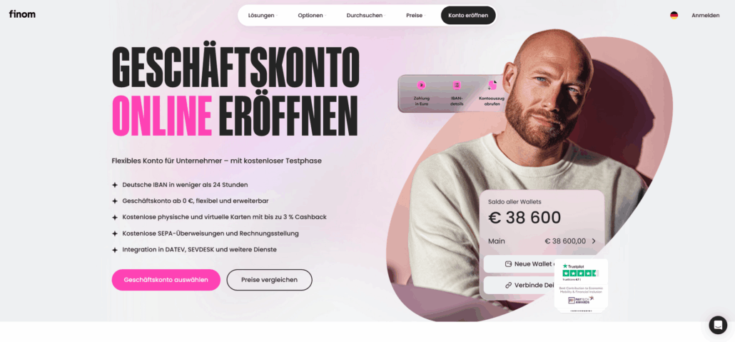 Finom Geschäftskonto für Freiberufler